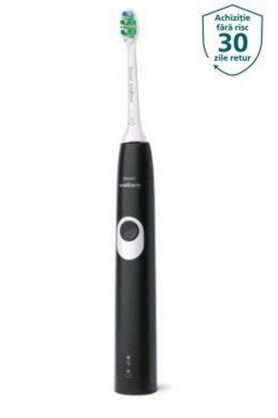 Philips Set duo periuță de dinți electrică Sonicare 4300, 62.000 de mișcări, 2 moduri, 2 carcase