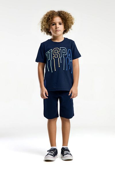 U.S. Polo Assn. Boy's Navy Blue Pajama Set 50310818 -Vr033
