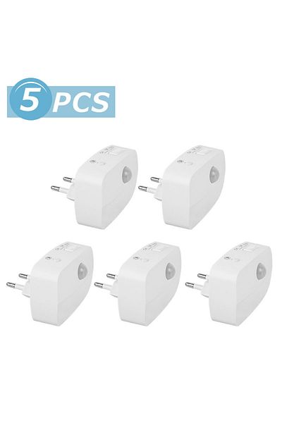 Choice EU Plug 5 Warm White Wireless LED Motion Sensor Night Light Plug In Motion Detector Bedroom Staircas