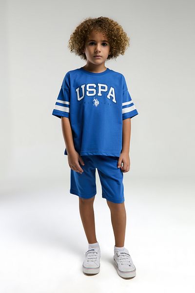 U.S. Polo Assn. Set pijamale pentru băiat albastru cobalt 50310799-vr077