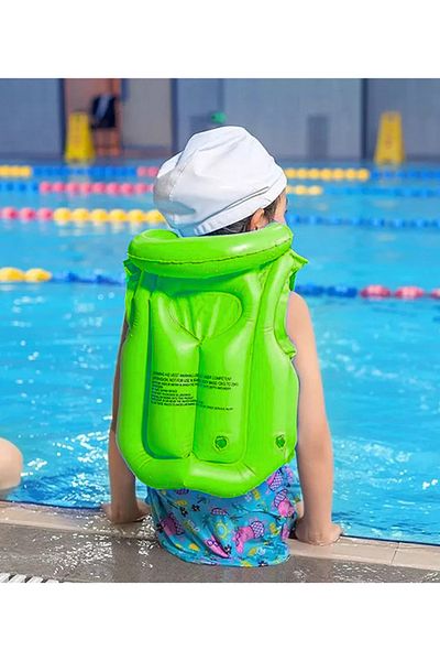 Little Trends Kids Inflatable Swim Vest Cartoon Print Safety Float Jacket