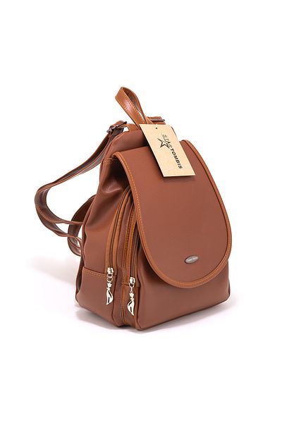 Star Tombis Women's Leather Multi-Compartment Backpack