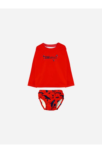 KidZee مجموعة Rashguard / الحوت ذات الأكمام فوق البنفسجية