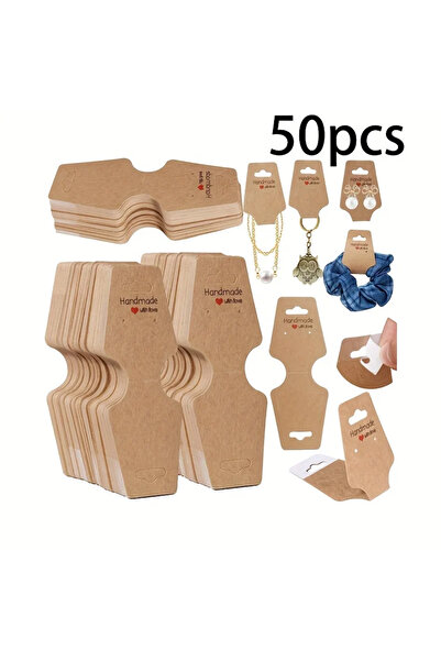 Choice 50 قطعة 50 قطعة من بطاقات عرض المجوهرات المصنوعة من ورق الكرافت، مناسب...