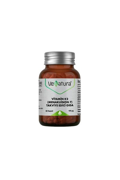 VeNatura Vitamin K2 - 60 Capsules Food Supplement Containing Menakuijon 7