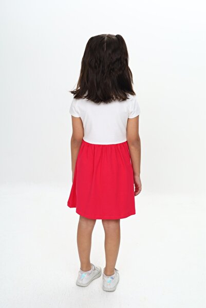 Toontoy Girl's Rabbit Flower Printed Dress