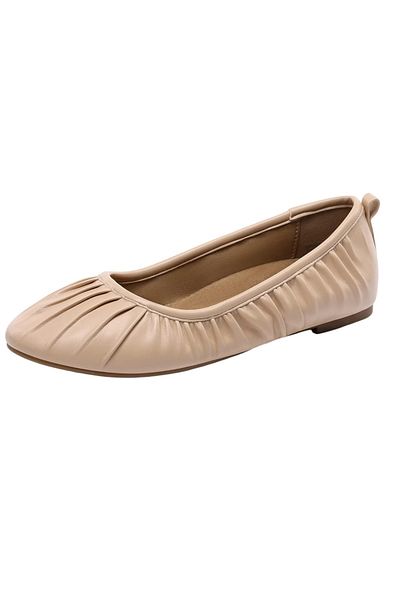 Dream Pairs Women's Ballet Flats, Tpr/eva, Cream, Size 41