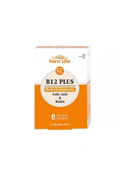 New Life B12 Plus - 60 Tablets Supplement Containing Folic Acid and Biotin