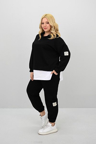 Koza Butik Дамски спортен екип с дълъг ръкав и качулка, размер "Pell Size", 8180-25