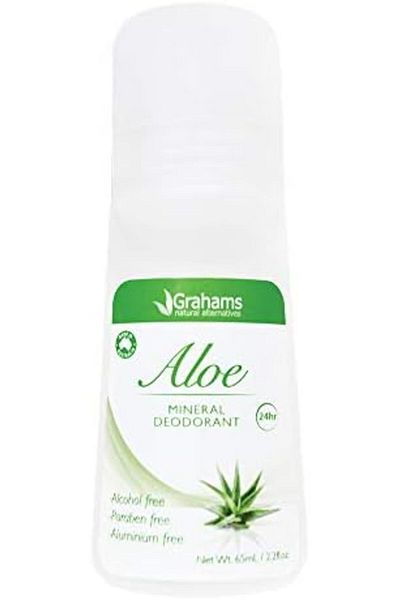 Grahams Natural Aloe Mineral Deodorant | To Avoid Unwanted Odour | Help To Cool And Soothe Skin | Re