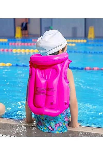 Little Trends Kids Inflatable Swim Vest Cartoon Print Safety Float Jacket