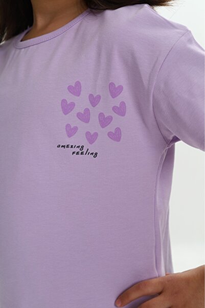 Toontoy Μπλουζάκι για κορίτσια με πολλές καρδιές με τύπωμα