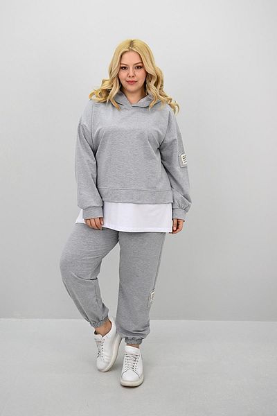 Koza Butik Дамски спортен екип с дълъг ръкав и качулка, размер "Pell Size", 8180-25