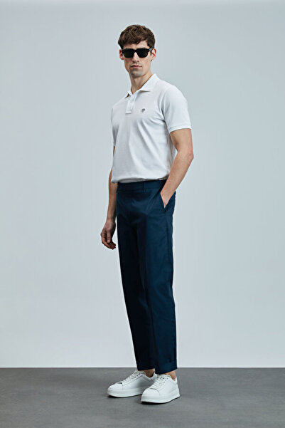 Lufian Βαμβακερό μπλουζάκι Smart Polo Collar