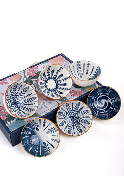 MUKKO HOME Set of 6 Porcelain Bowls 320 ml - Soup, Breakfast, Snack Gift