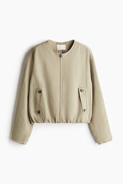 H&M Keten Karışımlı Pilot Ceketi