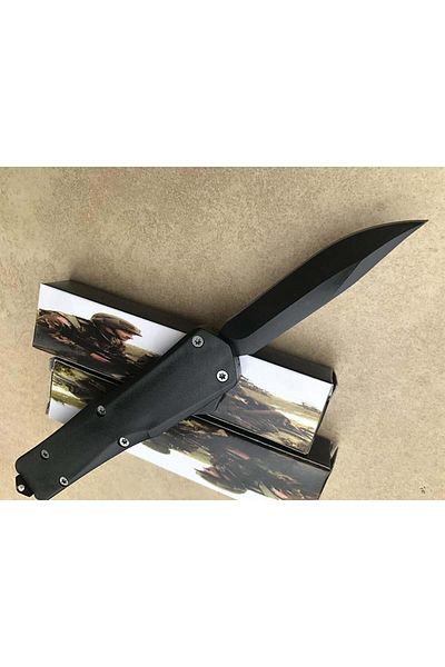 Depox Cuțit de vânătoare automat IdeallStore®, Futuristic Blade, PVC, 23 cm, negru