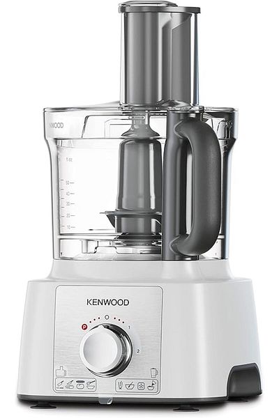 Kenwood محضر طعام، 1000 واط، وعاء سعة 3 لتر، وعاء خلاط سعة 1.5 لتر، مطحنة متعددة، 7 أدوات معالجة، fdp65.400wh