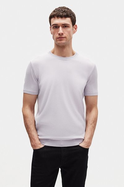 Twn Πλεκτό μπλουζάκι Slim Fit Galactic Lilac Rayon