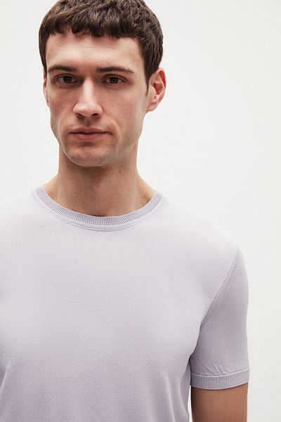 Twn Πλεκτό μπλουζάκι Slim Fit Galactic Lilac Rayon
