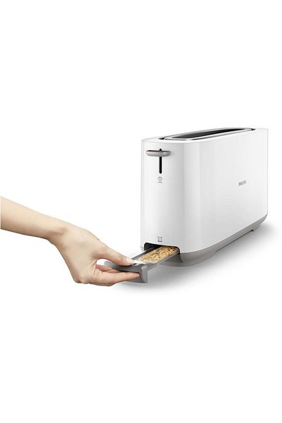 Philips Prajitor de paine Philips HD2590/00, Plastic, Fant lung, nclzitor de chifle, Alb
