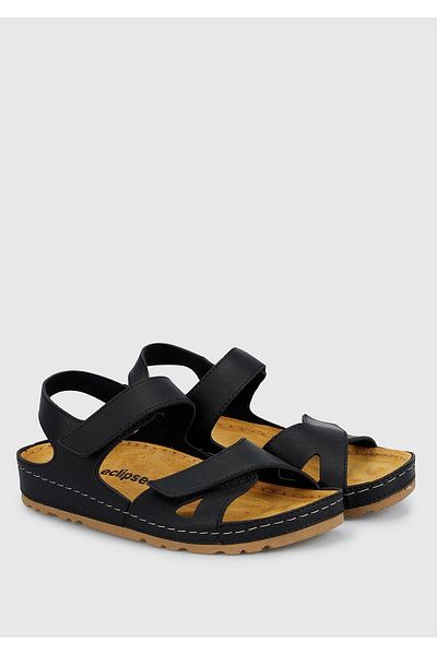Eclipse Black Women's Flat Sandals