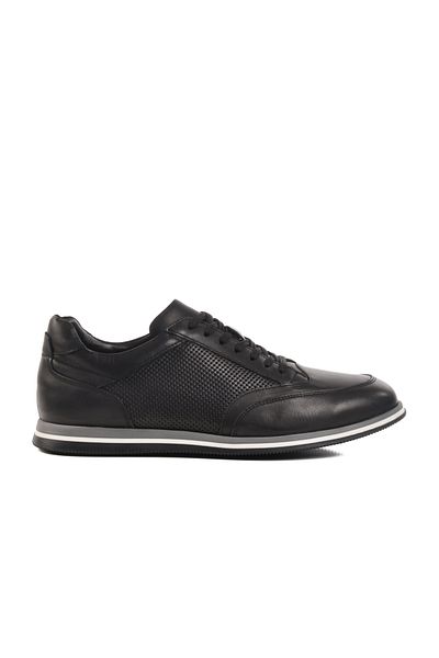 WALKWAY Black Genuine Leather Men's Casual Shoes Mika m