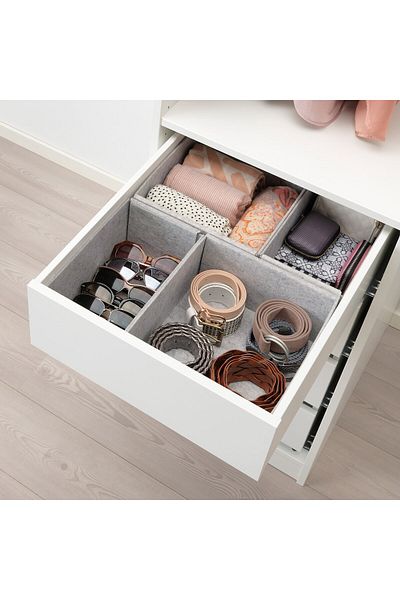 IKEA KOMPLEMENT Box, set of 4, light grey, 40 x 54 cm