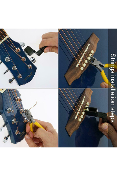 sharpdo 26Pcs Guitar Tool Bag Set, File Wrench String Gauge Cutter Fret Grinding Repair Tool Set