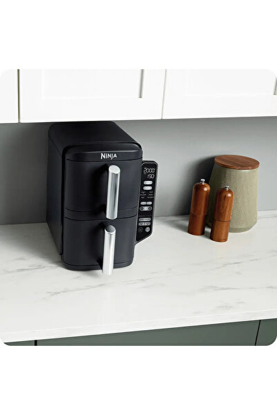 NINJA Friteuza cu aer cald Ninja DoubleStack SL300EU, 7.6 l, 2470 W, 2 placi cu invelis ceramic,6 programe