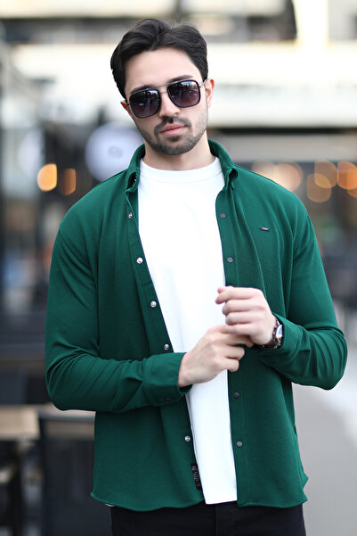 JB John Borners Ανδρικό πλεκτό πουκάμισο με κουμπωτό κλείσιμο Nefti - 16788