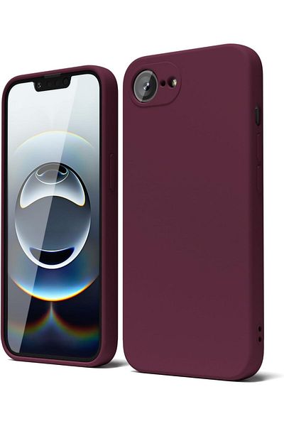 AWH Case for iPhone 16e Slim Fit Soft Back Cover Flexible Silicone Cover Matte for iPhone 16e (Maroon)