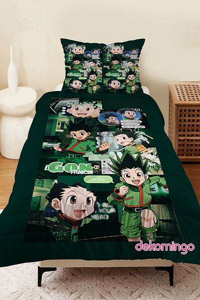 dekomingo Green Children's Quilt Set