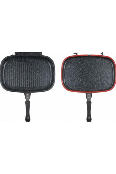 Heinner Heinner HR-SCO-A0236B rectangular aluminum double frying pan, 36 x 24 x 7.5 (Black)