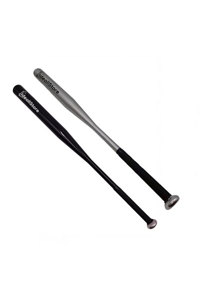Depox IdeallStore® baseball bat set of two, aluminum, 80 cm, silver