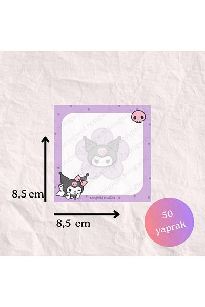 Songwol Studios Kuromi Sanrio Memo Pad, Memopad, Notepad, Notepad