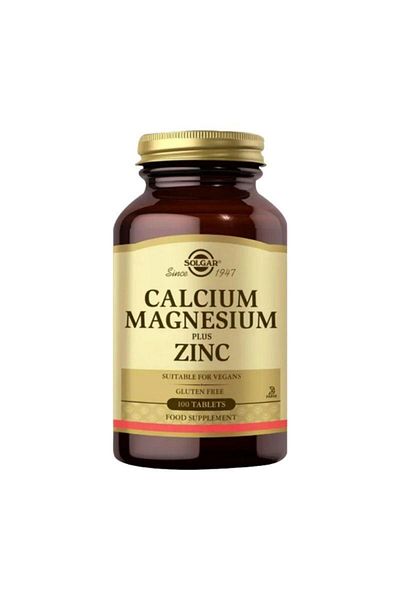 Solgar Calcium Magnesium Plus Zinc 100 Tablets