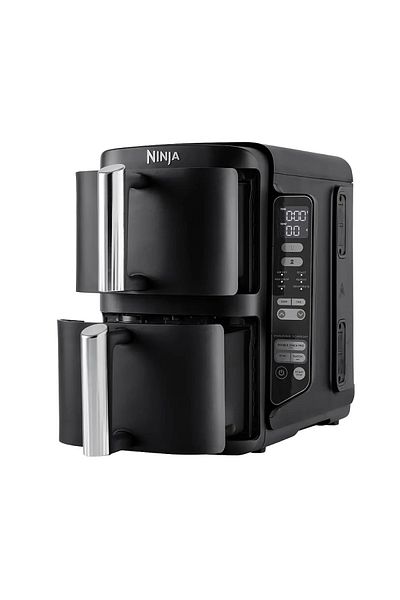NINJA Friteuza cu aer cald Ninja DoubleStack SL300EU, 7.6 l, 2470 W, 2 placi cu invelis ceramic,6 programe