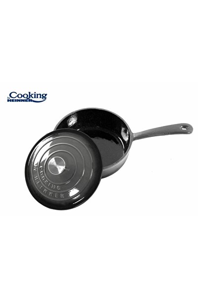 Heinner HEINNER MARBLE GREY deep frying pan, enamelled cast iron, with lid, 24 x 8 cm, 2.5 L
