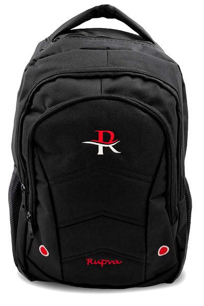 Rupva Unisex Men's Orthopedic Medium Size Daily Middle School High School School Backpack with Laptop Compartment Black
