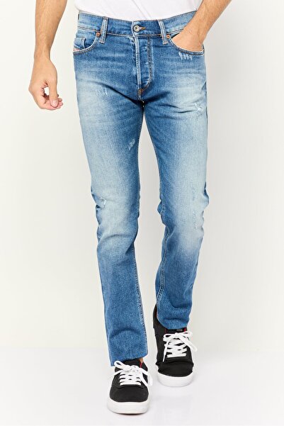 Diesel بنطلون جينز رجالي Tapphar Slim Fit Rip Stretchable، أزرق فاتح