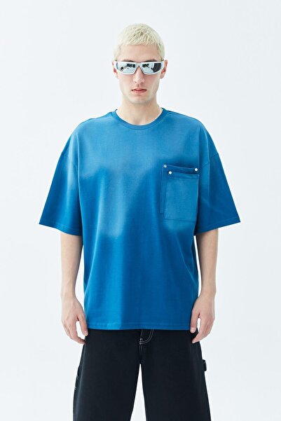 VAMOSCLO Футболка Indigo Oversize - з кишенями та деталями