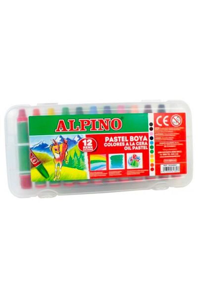 anonim Alpino Crayon 12Pcs Plastic Boxed Dc 040001