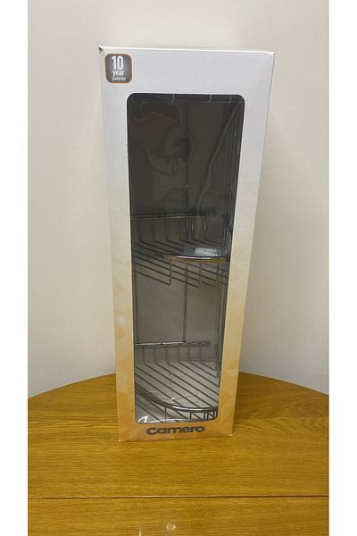 CAMERO Adnoss Triple Oval Sponge Holder 20*20cm - Corner Sponge Holder - Shower Cabin Shampoo Holder Cmo-C1026