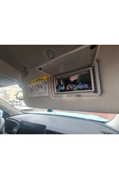 TSC Araba Güneşlik Aynası için Hologramlı Renkli Çok Güzelsin Sticker Etiket ...