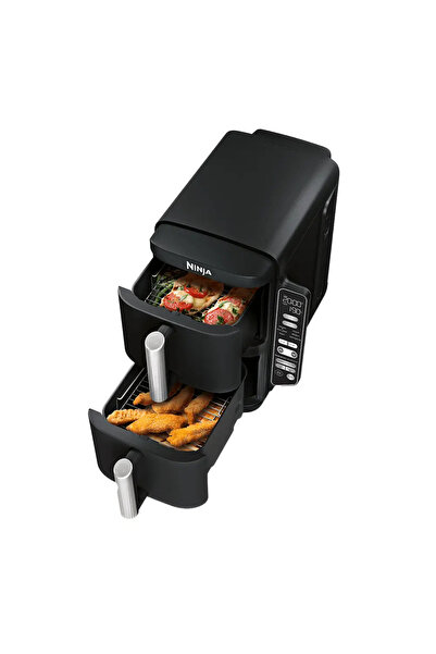 NINJA Friteuza cu aer cald Ninja DoubleStack SL300EU, 7.6 l, 2470 W, 2 placi cu invelis ceramic,6 programe