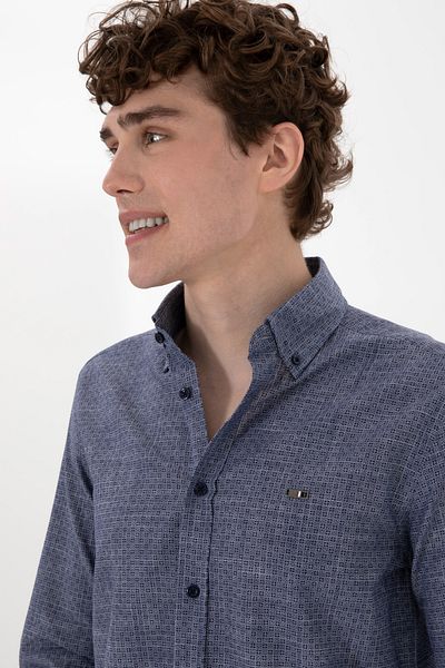 U.S. Polo Assn. Мъжка тъмносиня риза с дълъг ръкав 50300538-VR033