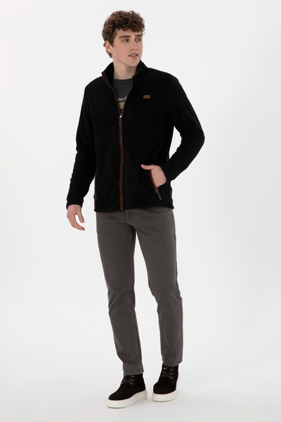 U.S. Polo Assn. Erkek Siyah Polar Örme Hırka 50290594-VR046