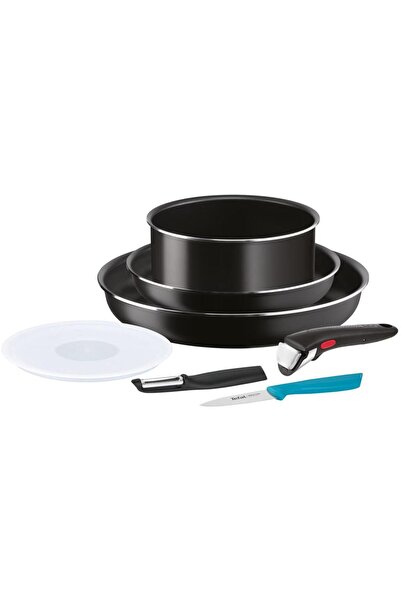 TEFAL Set de 7 piese Tefal Ingenio Essentials L1549002, Aluminiu, Antiaderent (Negru)