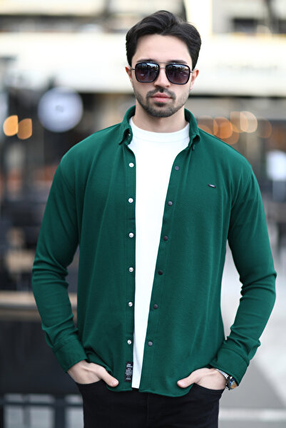 JB John Borners Ανδρικό πλεκτό πουκάμισο με κουμπωτό κλείσιμο Nefti - 16788